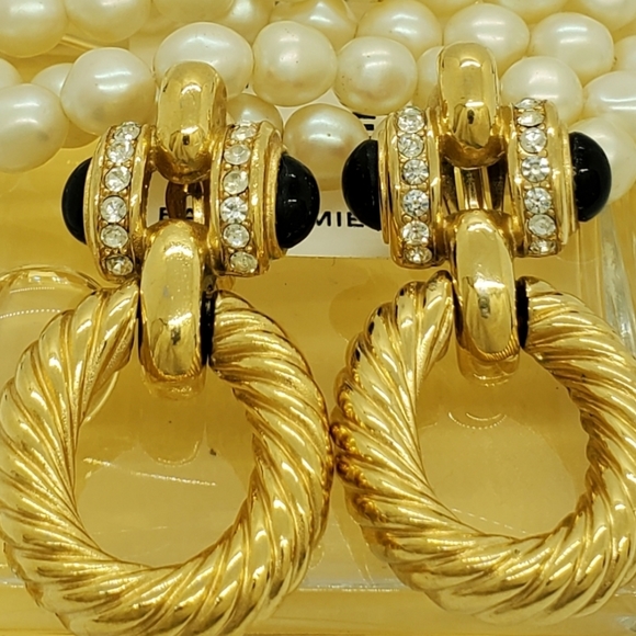 Vintage Givenchy Rare Signed Door Knocker Earrings